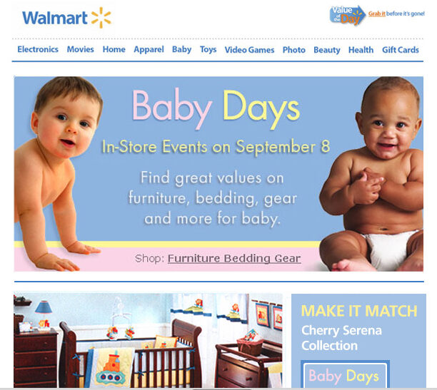 Walmart baby banner