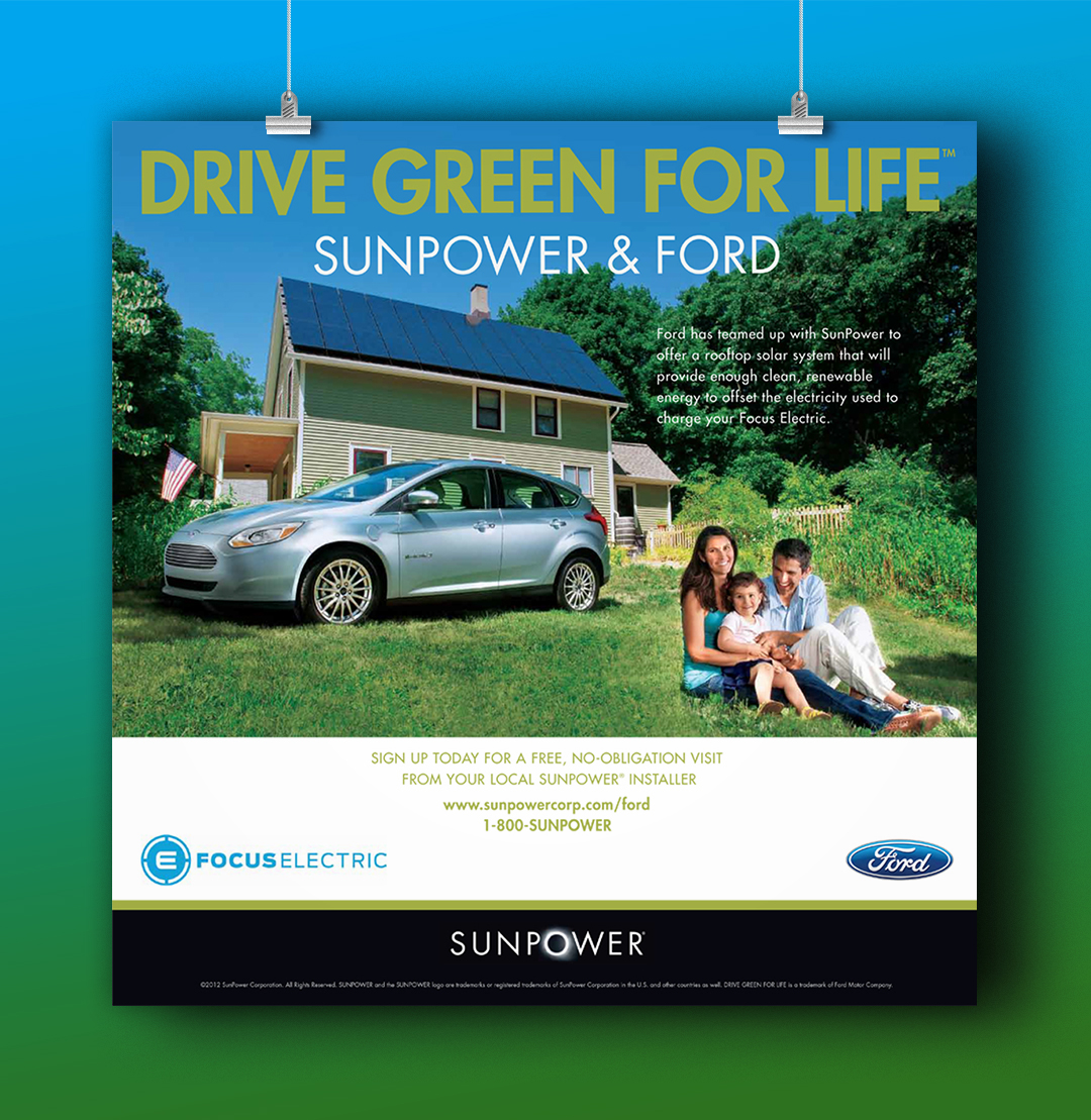 SunPower x Ford Drive Green poster cling
