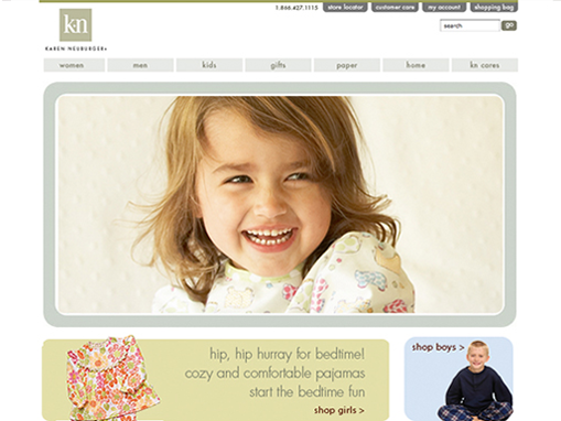 Karen Neuburger homepage design