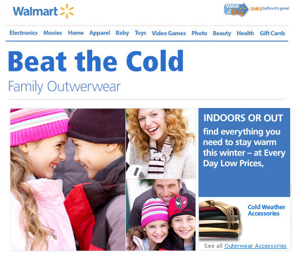 Walmart outerwear campaign